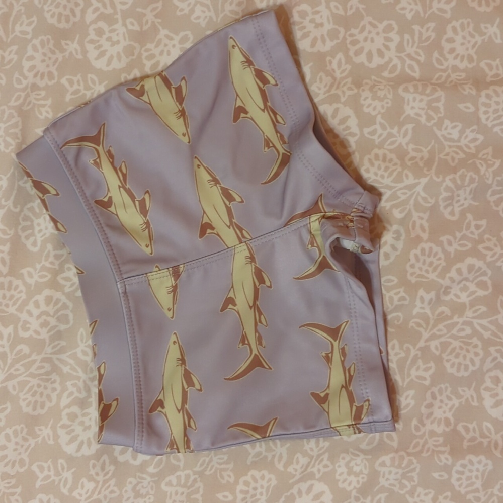 Kate Quinn Shark Print Swim Shorts